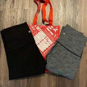 lululemon athletica Pants - 2 pairs of lululemon Wunder Under leggings. lululemon athletica Pants - 2 pairs of lululemon Wunder Under leggings.